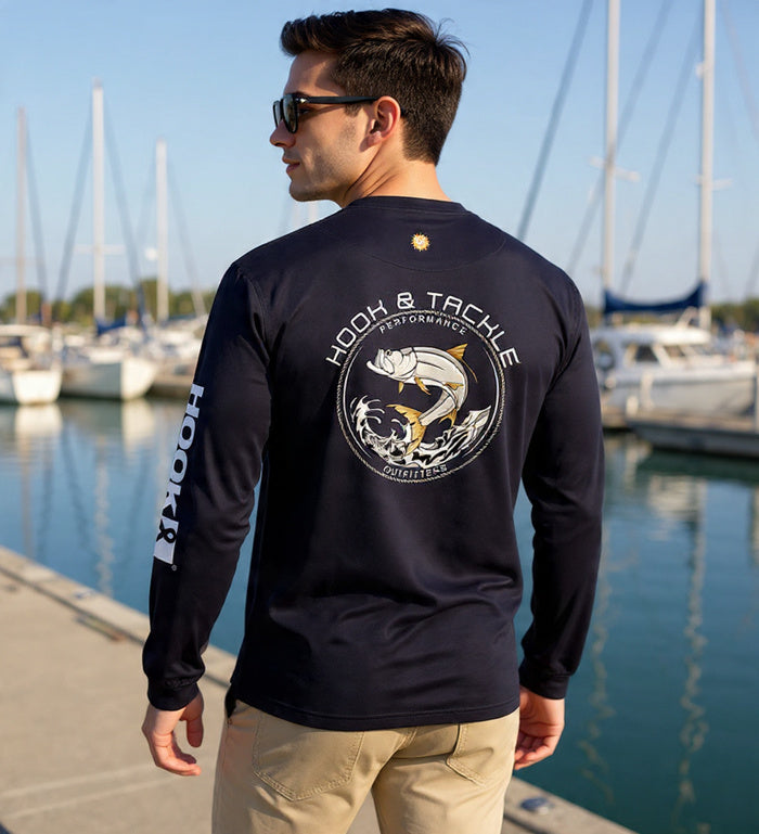 Men's Tarpon Leap Thrust L/S UV Solar Outdoor T-Shirt