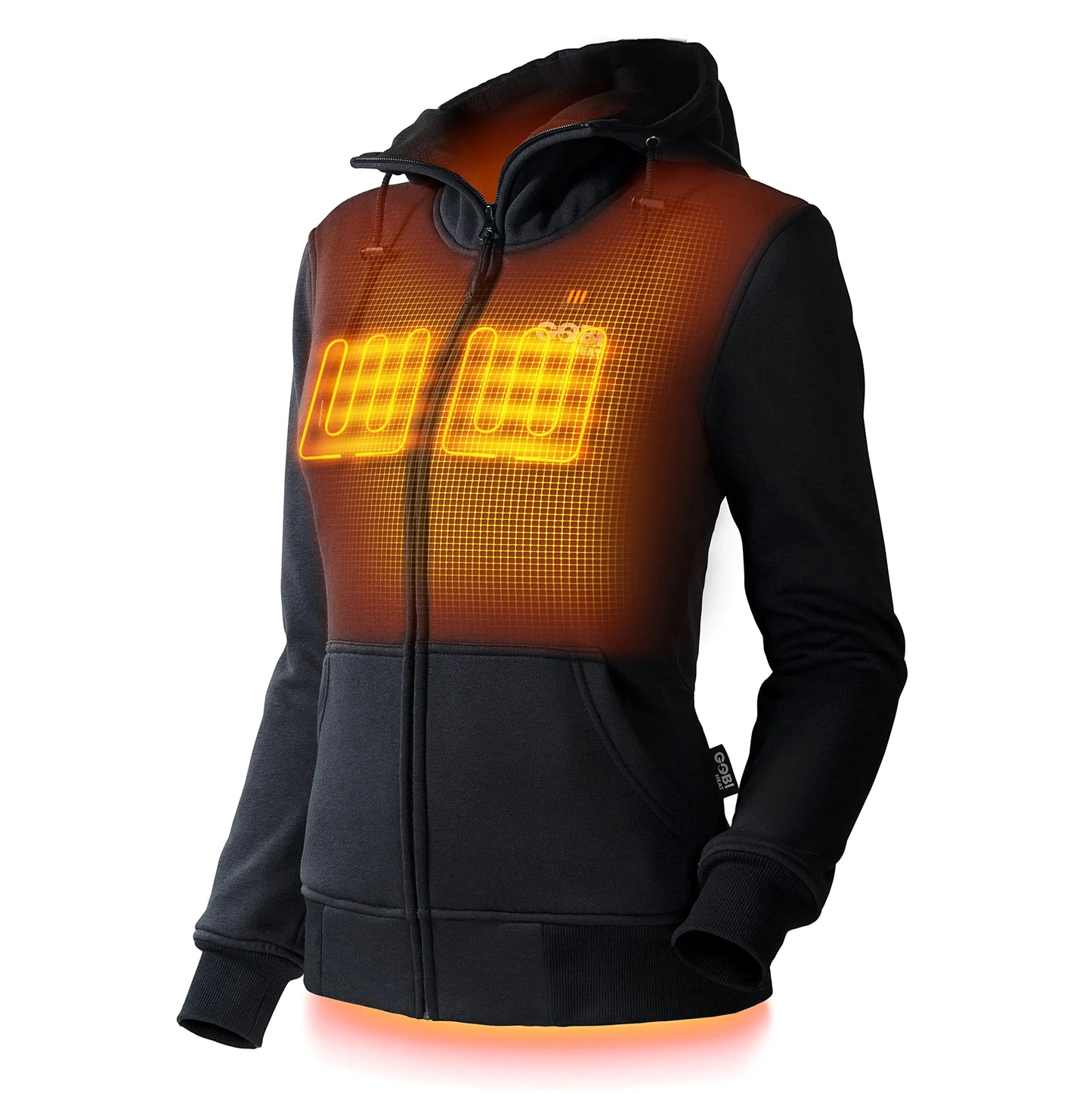 Women's Heated Hoodie - 10 hrs of Heat | with Battery & Charger | Machine Washable Onyx