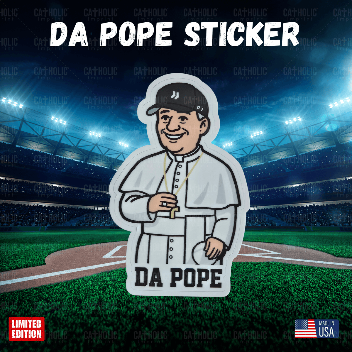 Da Pope Baseball Sticker