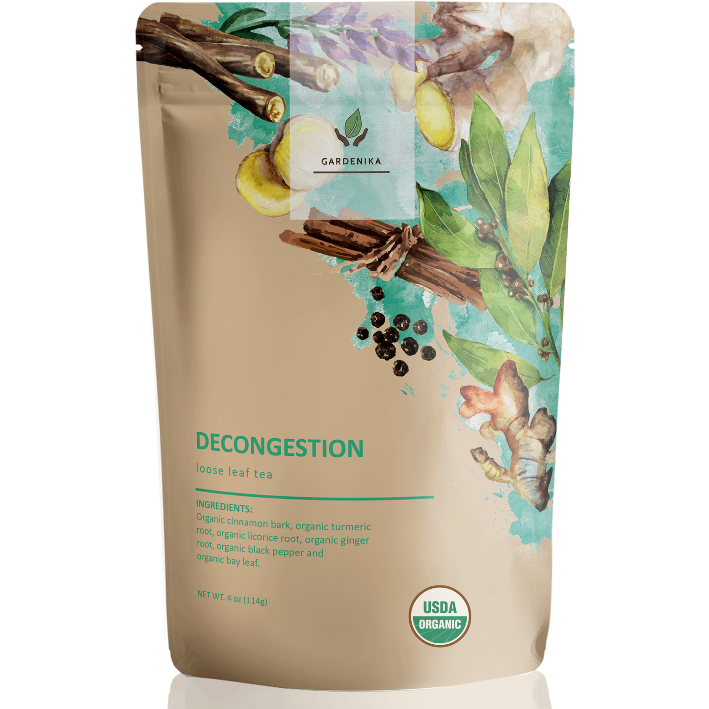 Decongest Tea, Respiratory Comfort | Turmeric Ginger Blend | Organic