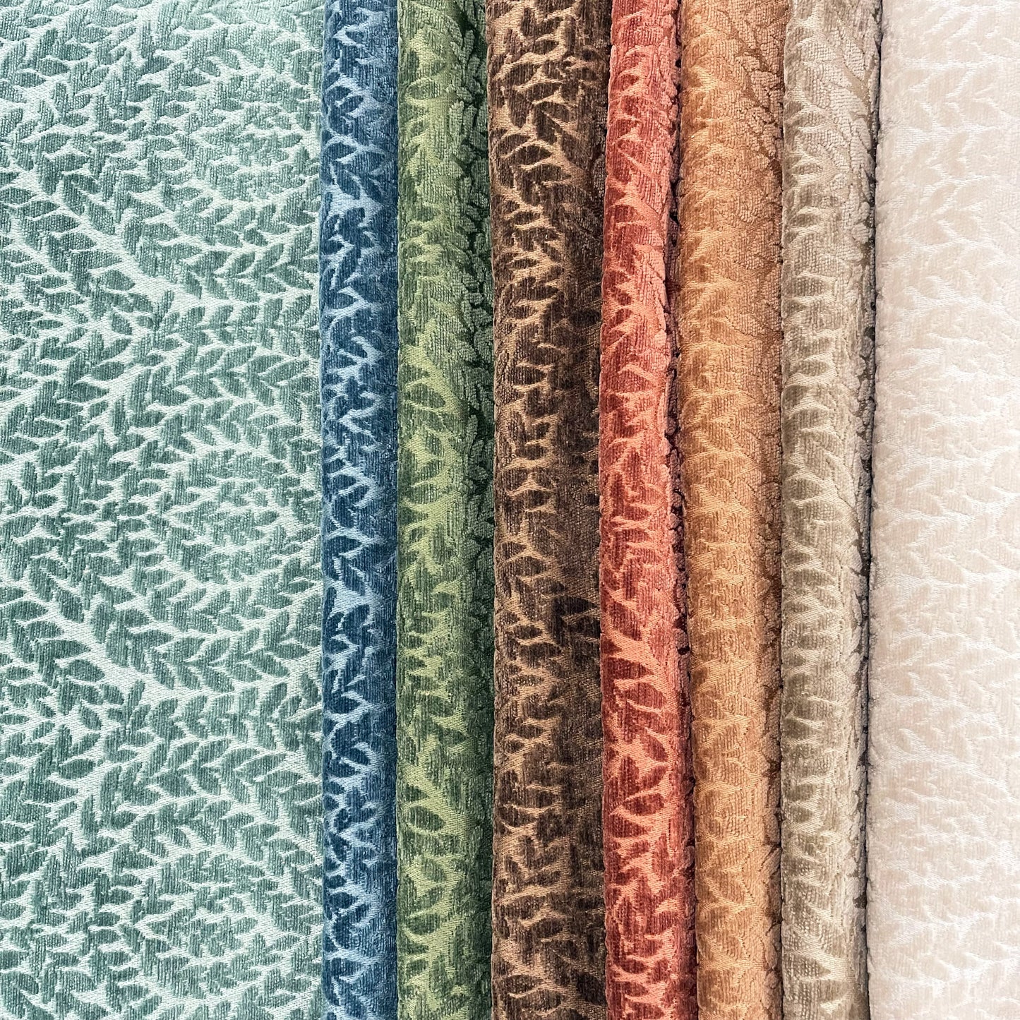 DIXIE - BOTANICAL CHENILLE JACQUARD UPHOLSTERY FABRIC BY THE YARD