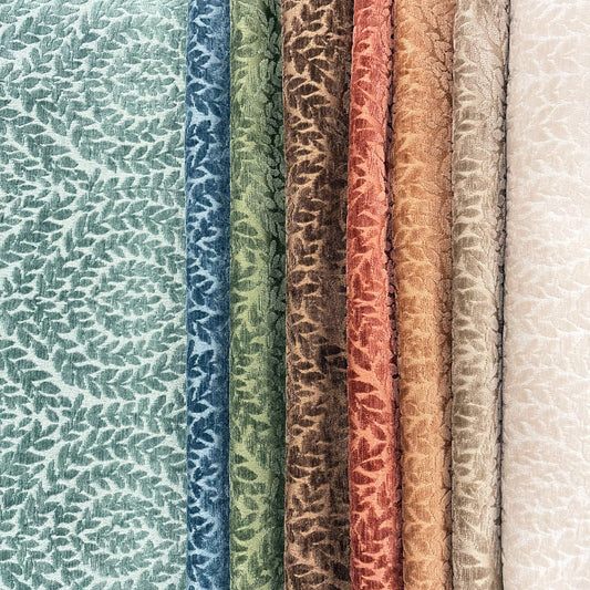 DIXIE - BOTANICAL CHENILLE JACQUARD UPHOLSTERY FABRIC BY THE YARD