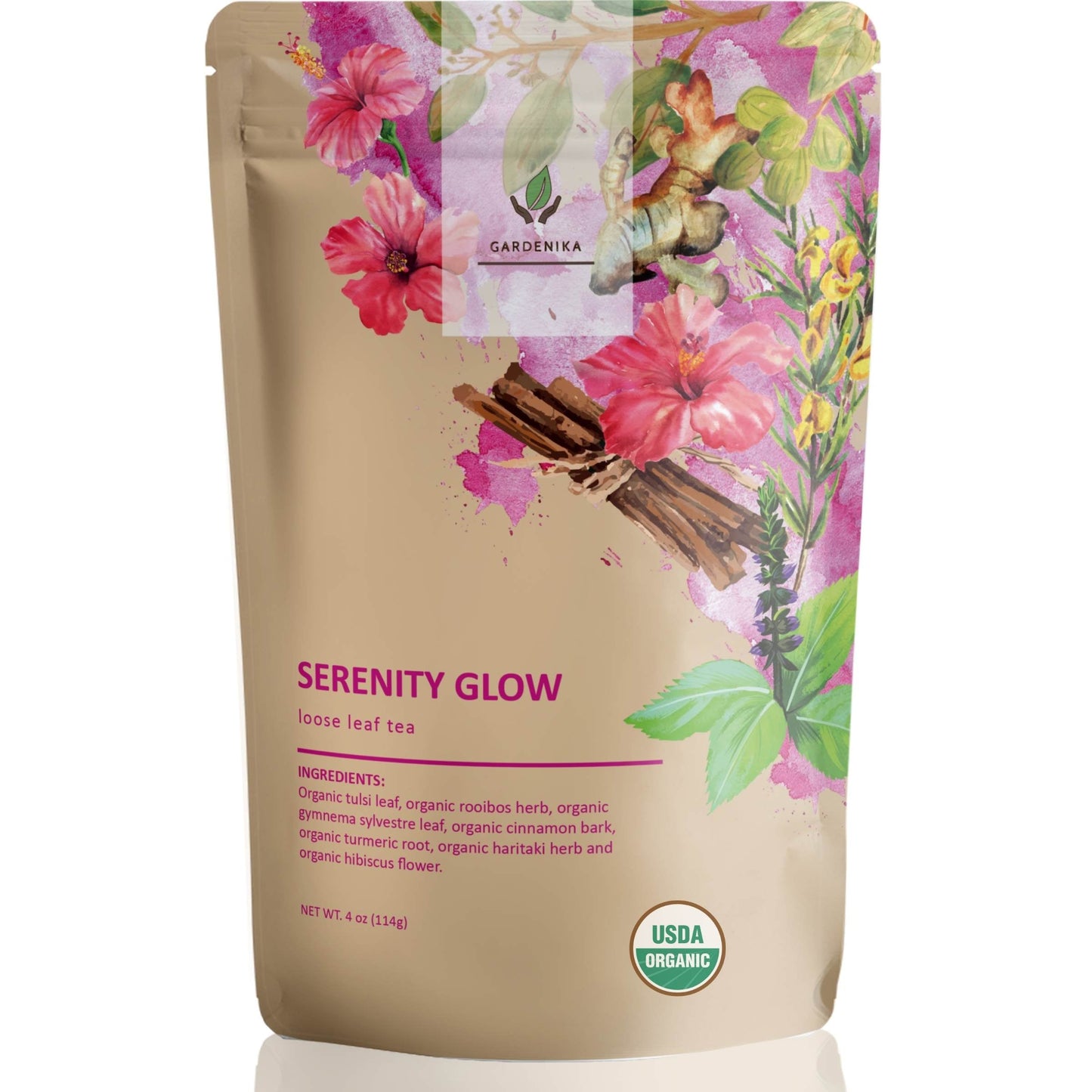Serenity Glow Tea, Metabolism Support | Ayurvedic Blend | Organic