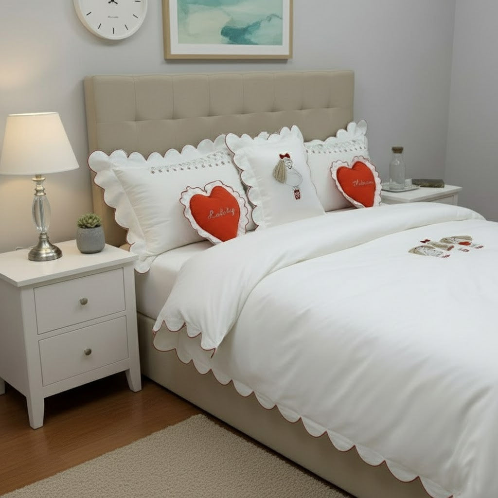 Doll Embroidered Duvet Cover Set