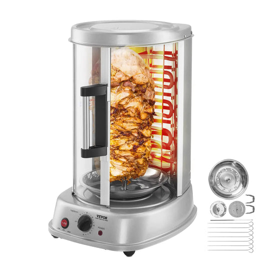 Electric Stainless Steel Chicken Shawarma Grill Machine Vertical Broiler Gyro Rotisserie Oven