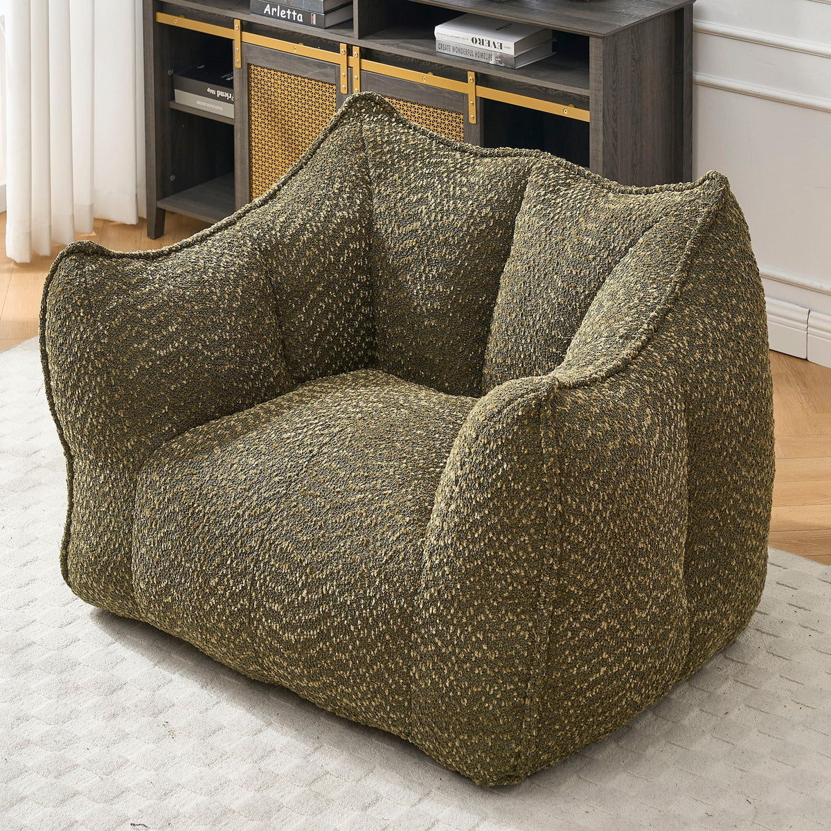 Chenille Arm Chair with Highly Resilient Foam - Multiple Colors