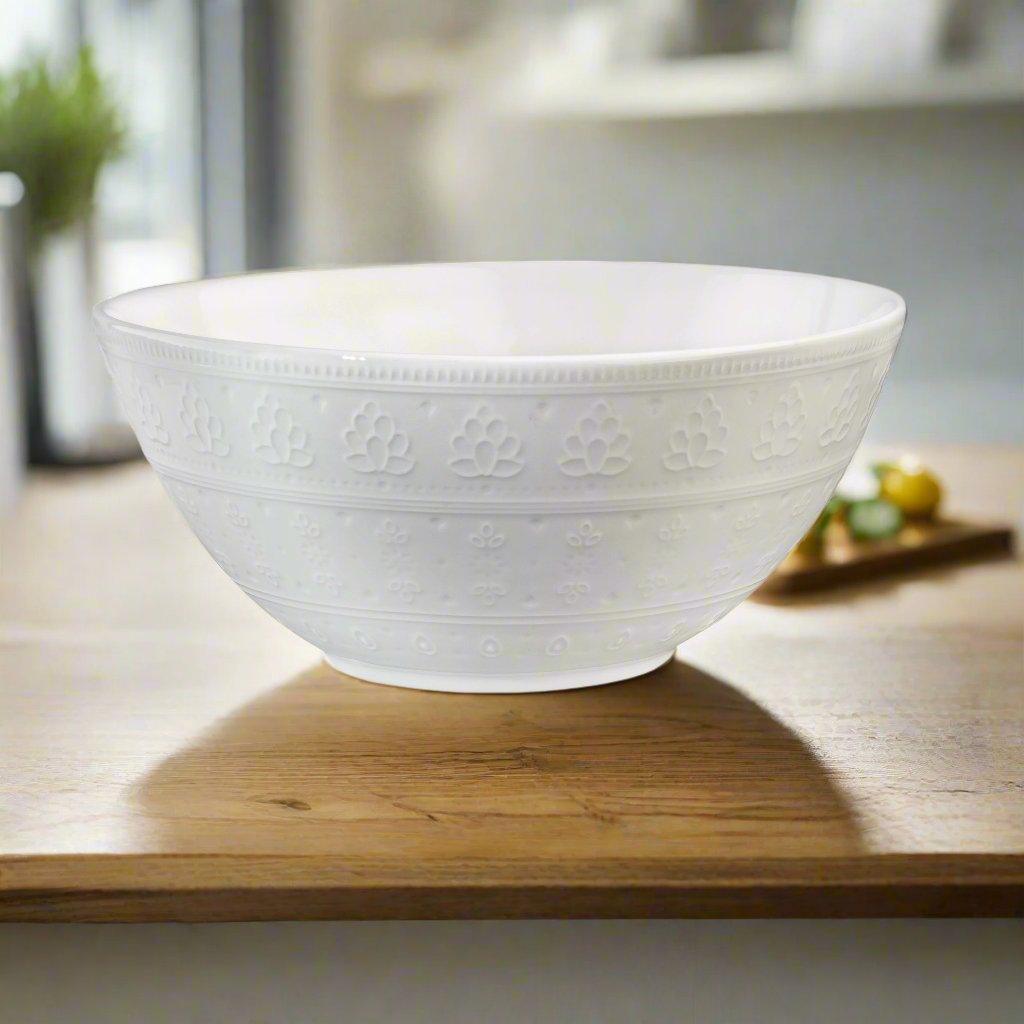 Fez 10'' Serving Bowl - White