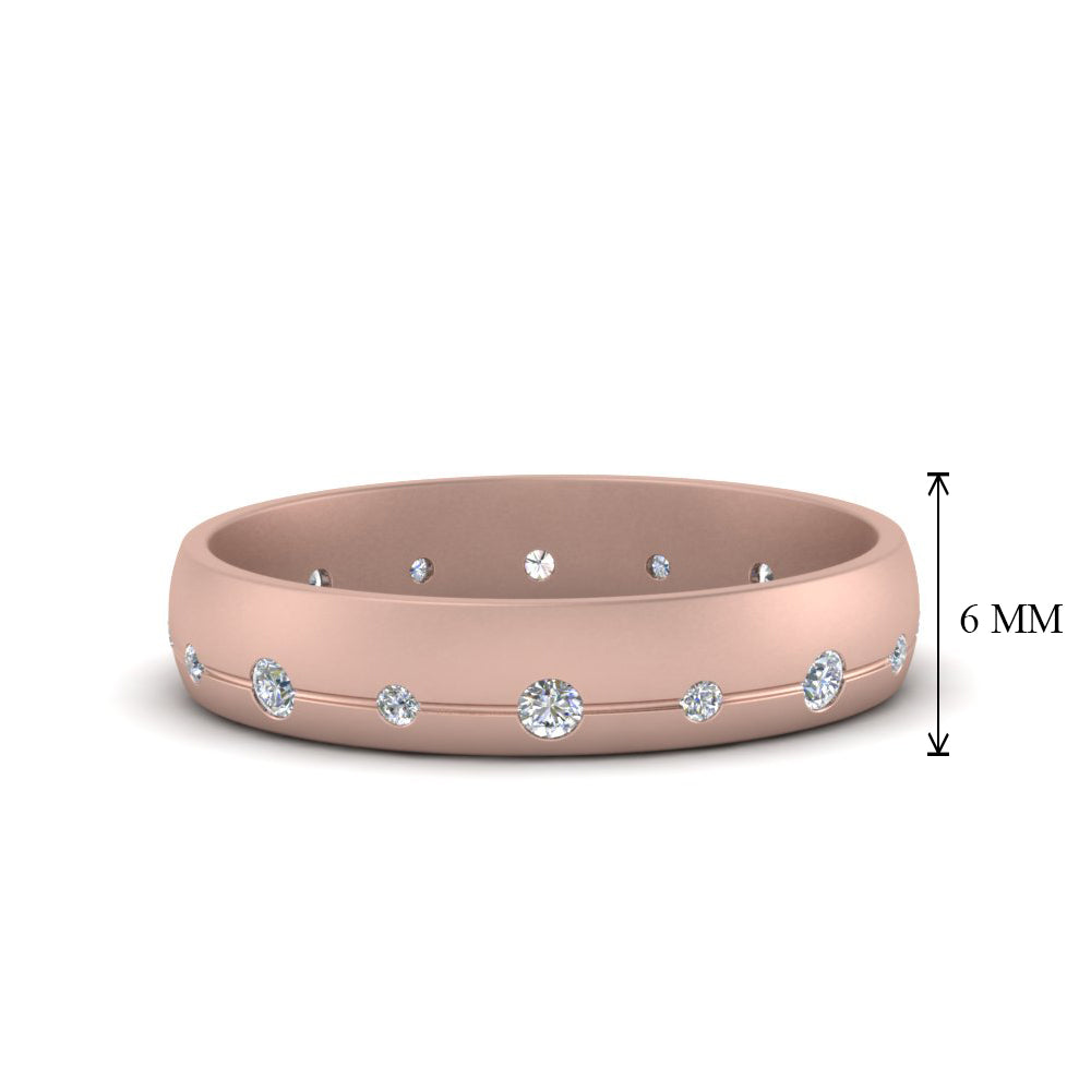 Flush Set Diamond Wedding Band