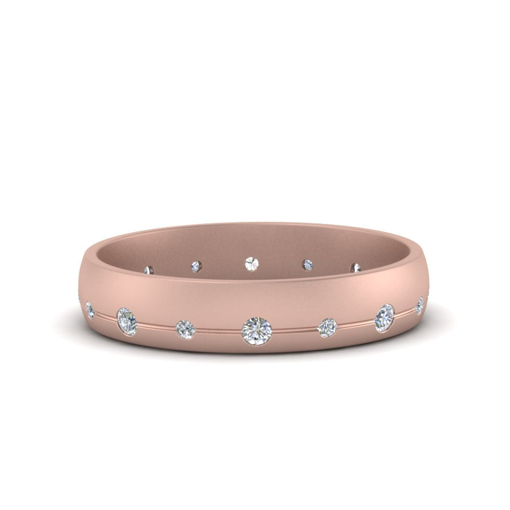 Flush Set Diamond Wedding Band
