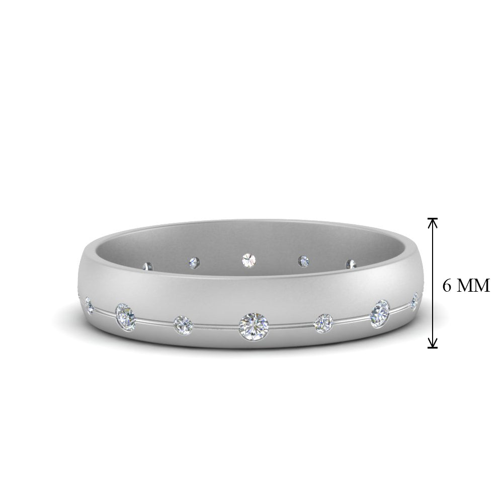 Flush Set Diamond Wedding Band