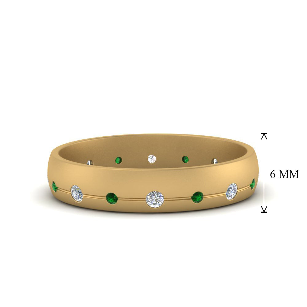 Flush Set Diamond Wedding Band