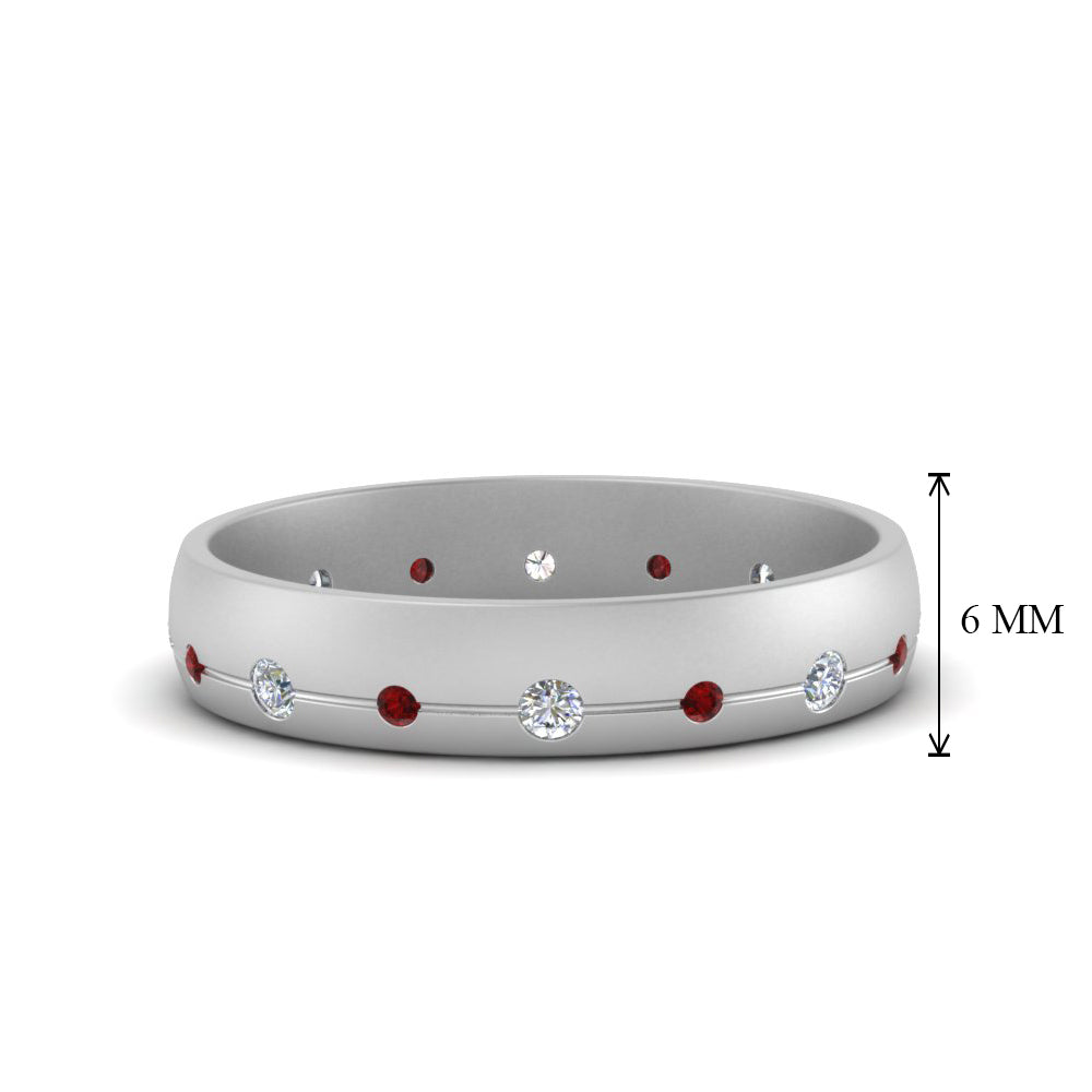 Flush Set Diamond Wedding Band