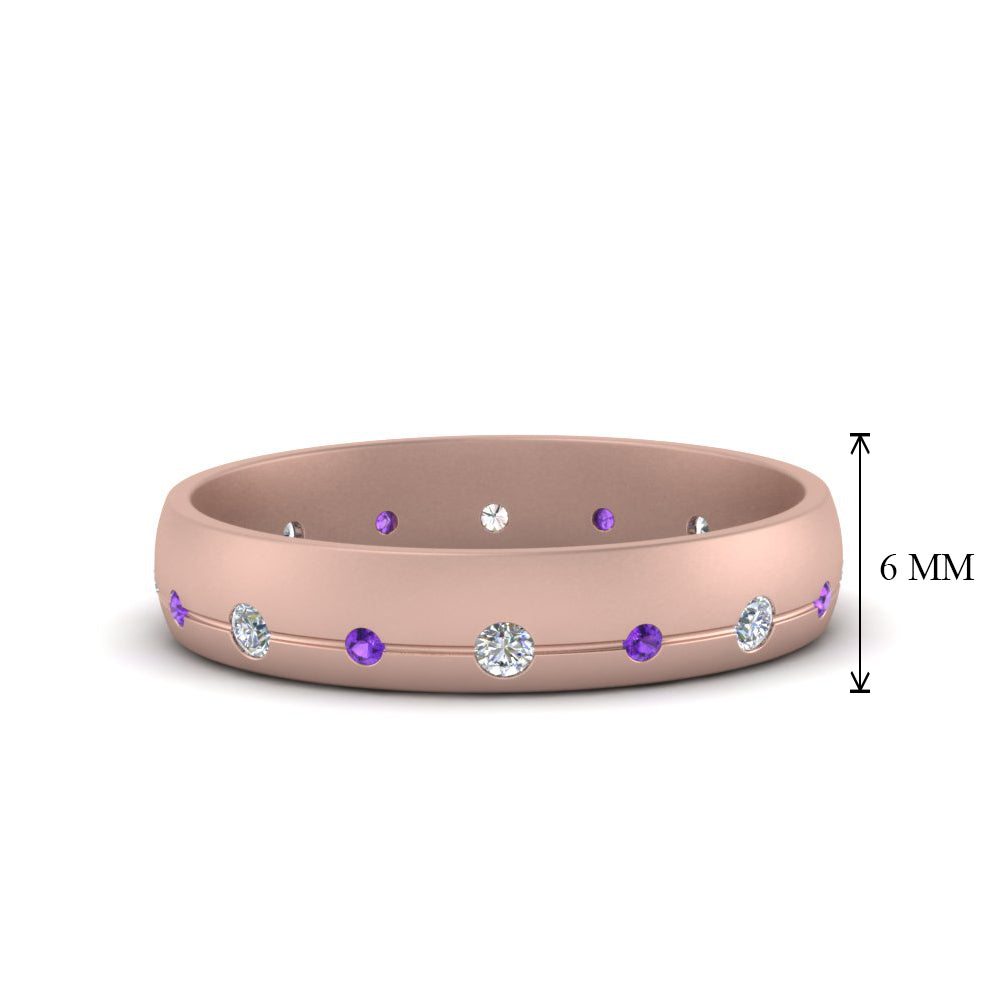 Flush Set Diamond Wedding Band