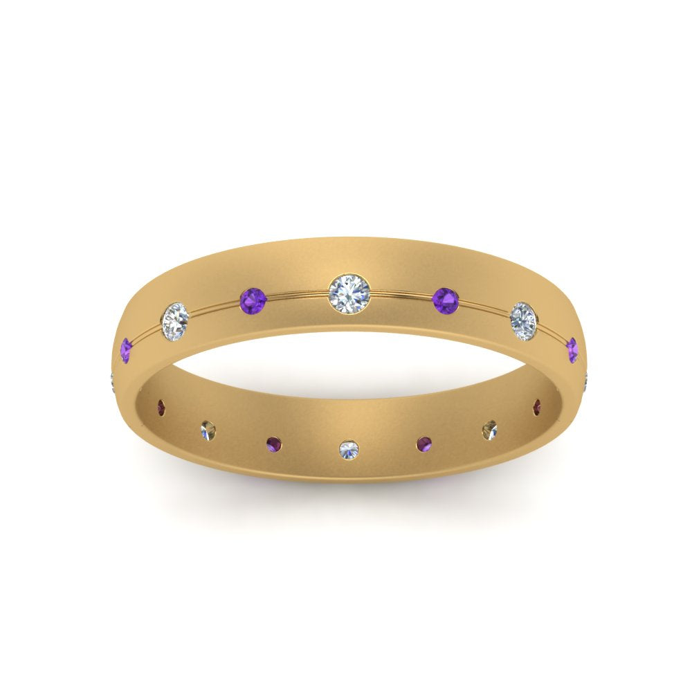 Flush Set Diamond Wedding Band