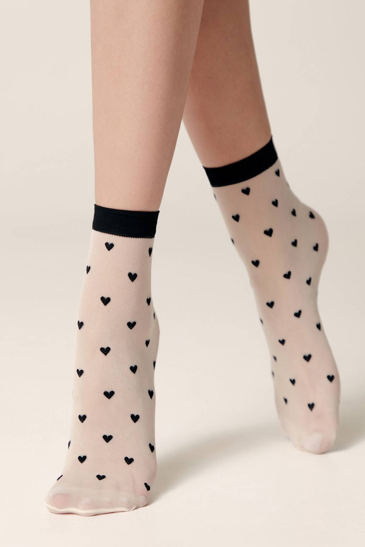 Socks Conte Fantasy - Hearts Pattern