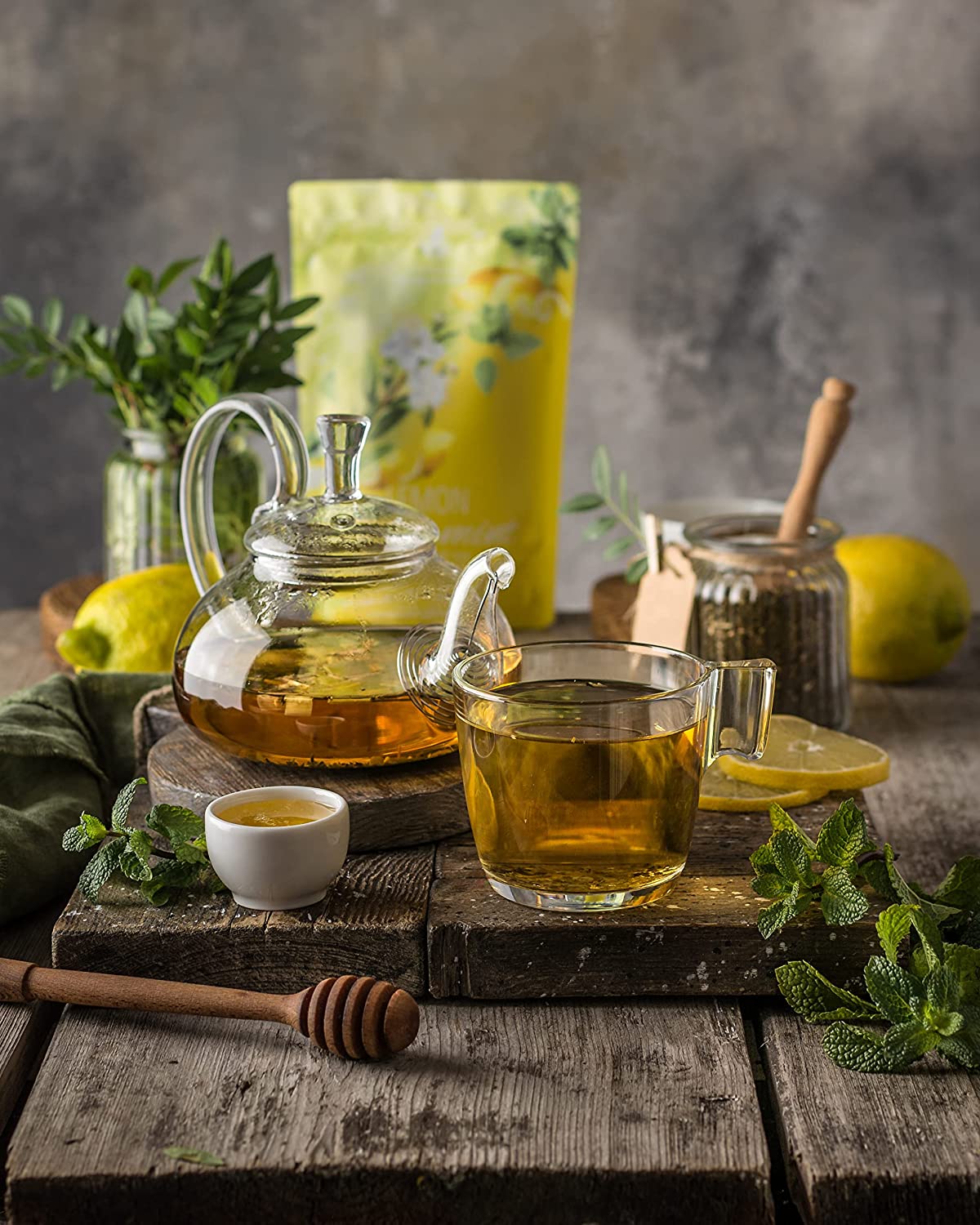 Lemon Spearmint Tea, Refreshing Herbal Blend - Organic & Kosher