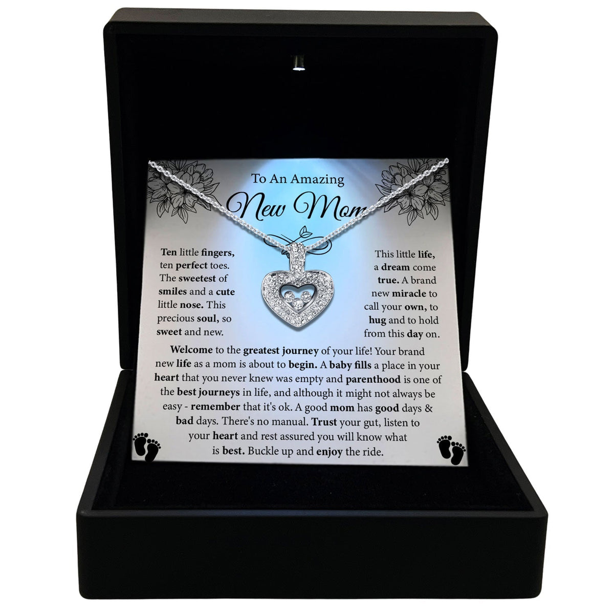 Swarovski Crystal Heart Necklace - a Touch of Elegance for New Moms