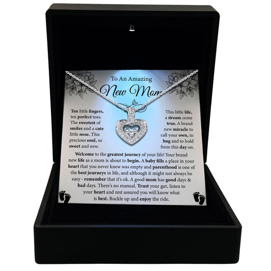 Swarovski Crystal Heart Necklace - a Touch of Elegance for New Moms