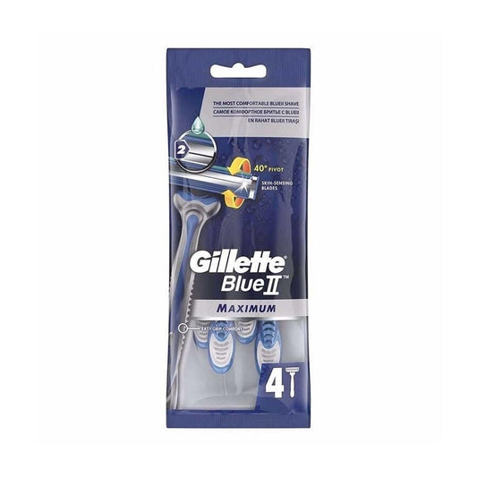 Gillette Blue II Maximum Disposable Razors 4 Count