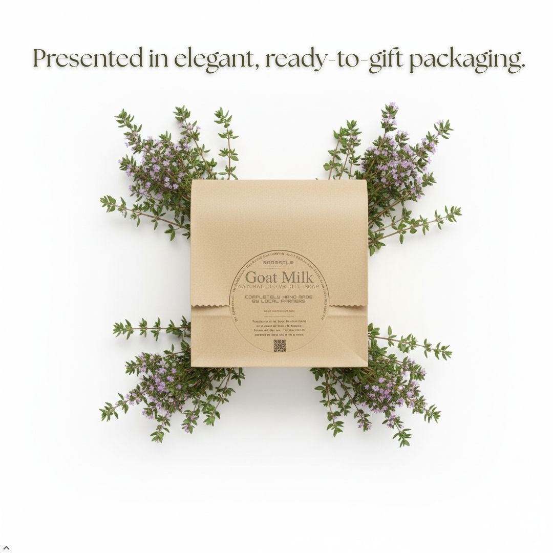 Roomsium Handmade Olive Oil Soap Bars Set 130g (4 Bars)