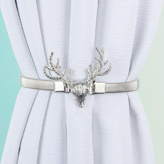 Golden Silver Curtain Clip Curtains Holders Feather Shape Tieback Buckle Clips Curtain Accessories Home Decor Modern Simple Style Curtain Tie Backs Decorative with Spring Curtain Strap Metal Plating Decorative Accessories 30cm