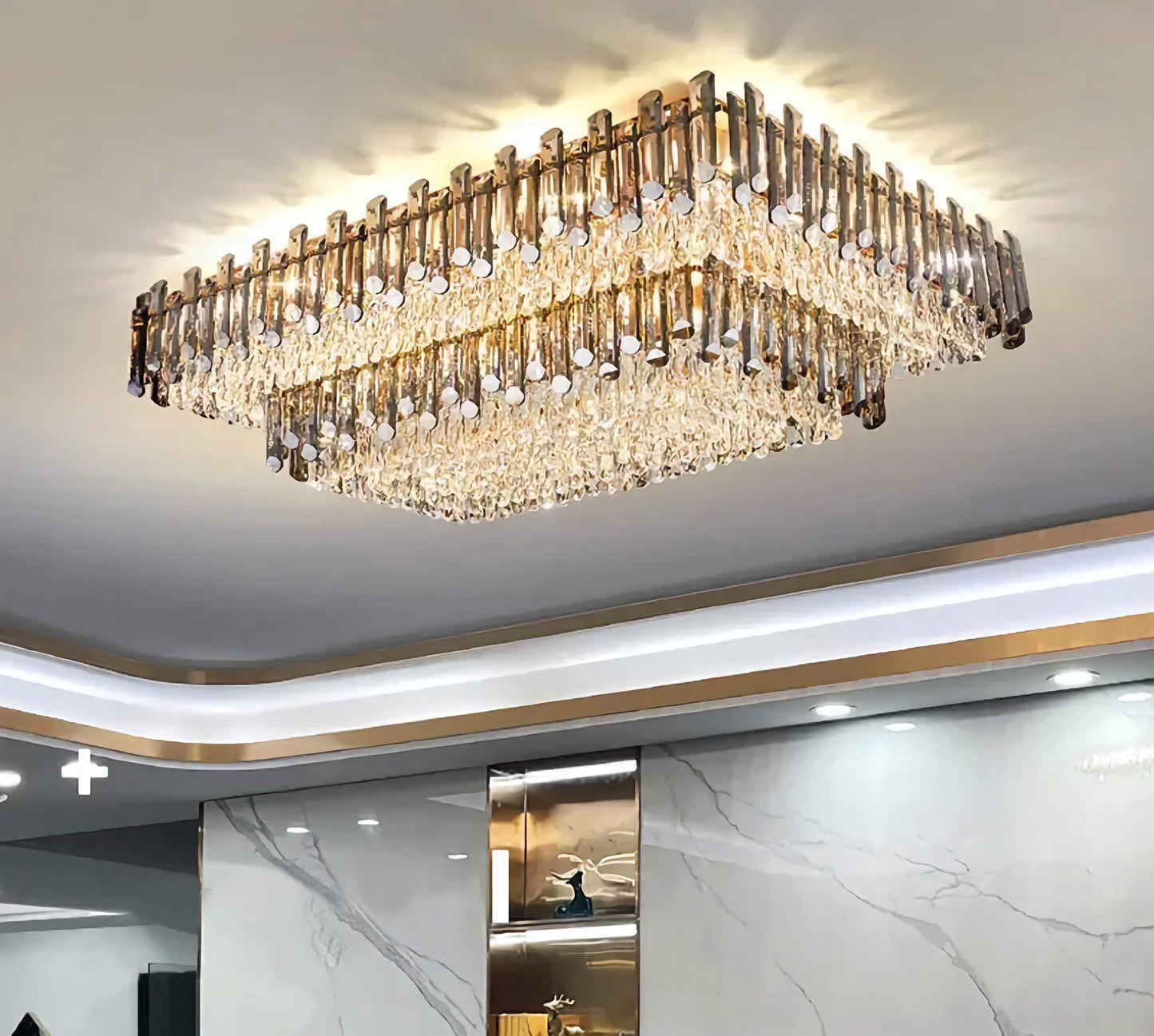 Luxury Crystal Ceiling Chandeliers for Home Hotel Restaurant Villa LED Light