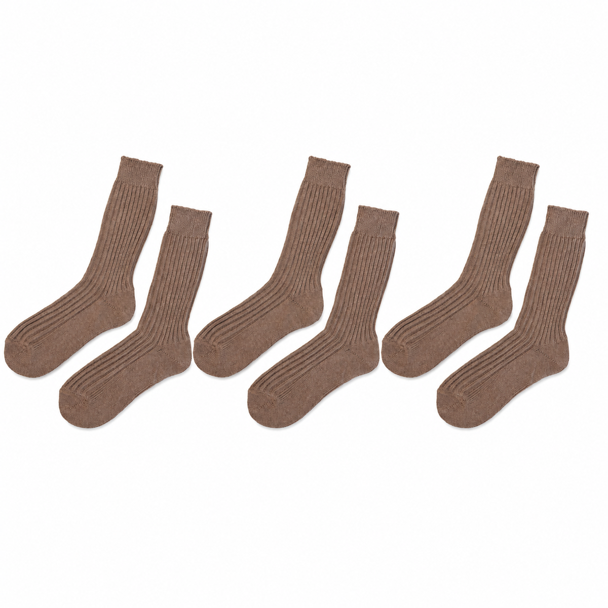 100% Organic Cotton Men's Boot Socks. 3 Pairs. Made in Italy.