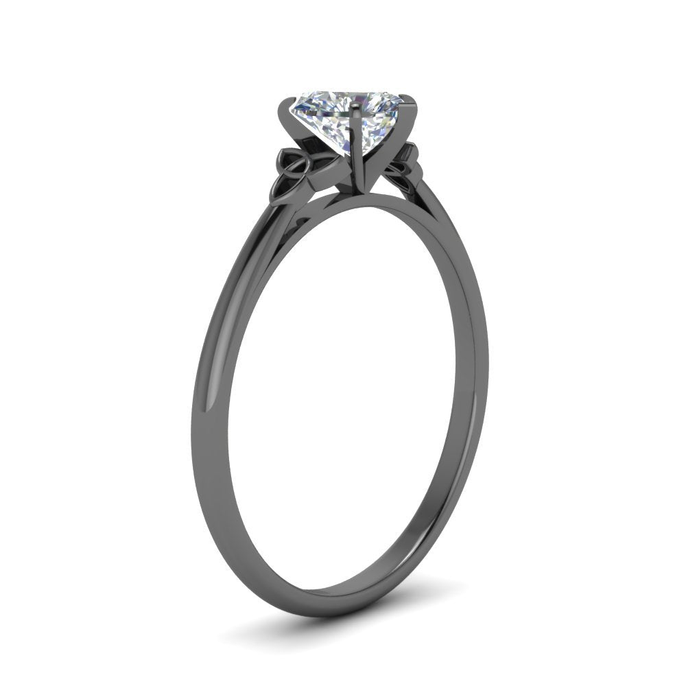 Heart Shaped Celtic Solitaire Engagement Ring