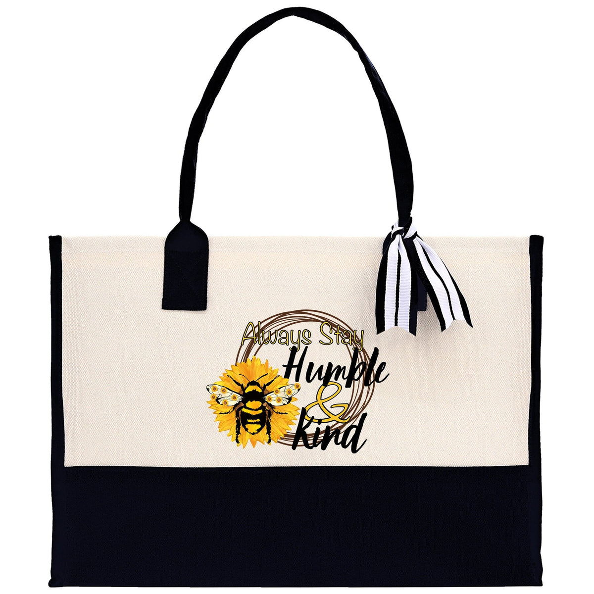 Always Stay Humble & Kind Cotton Canvas Tote Bag Nurse Appreciation Gift Bag Gift for Her Birthday Gift Bee Kind Mental Health Matters