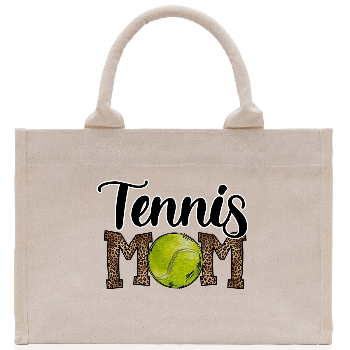 Tennis Mom Cotton Canvas Tote Bag Gift for Tennis Lover Bag Tennis Coach Gift Bag