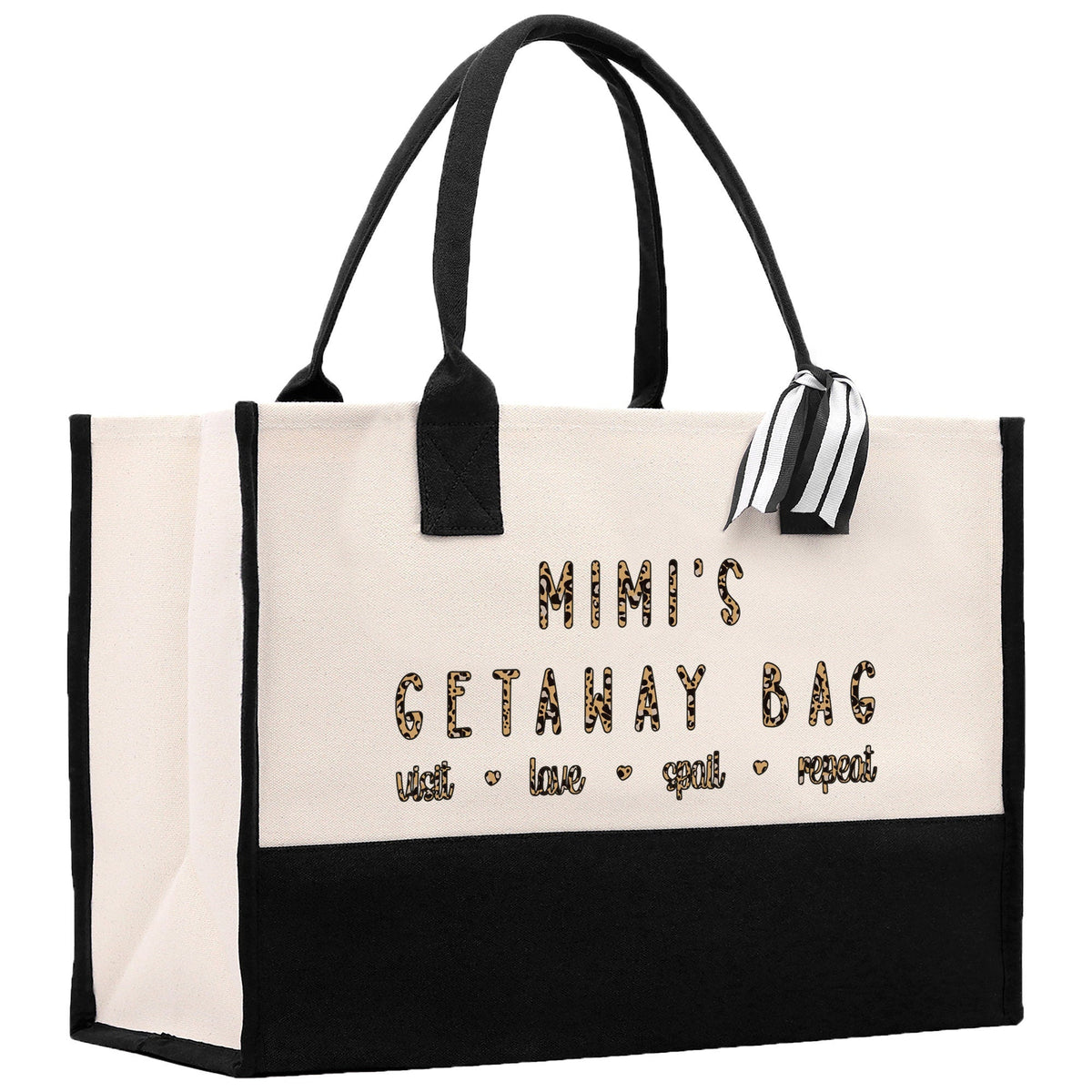 Mimi's Getaway Bag Leopard Grandma Tote Bag Nana Bag Grandma Gift Bag Shopping Bag Mothers Day Gift Live Love Spoil Bag Grandma Bag