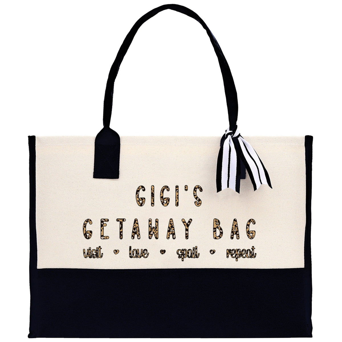 Gigi's Getaway Bag Leopard Grandma Tote Bag Nana Bag Grandma Gift Bag Shopping Bag Mothers Day Gift Live Love Spoil Bag Grandma Beach Bag