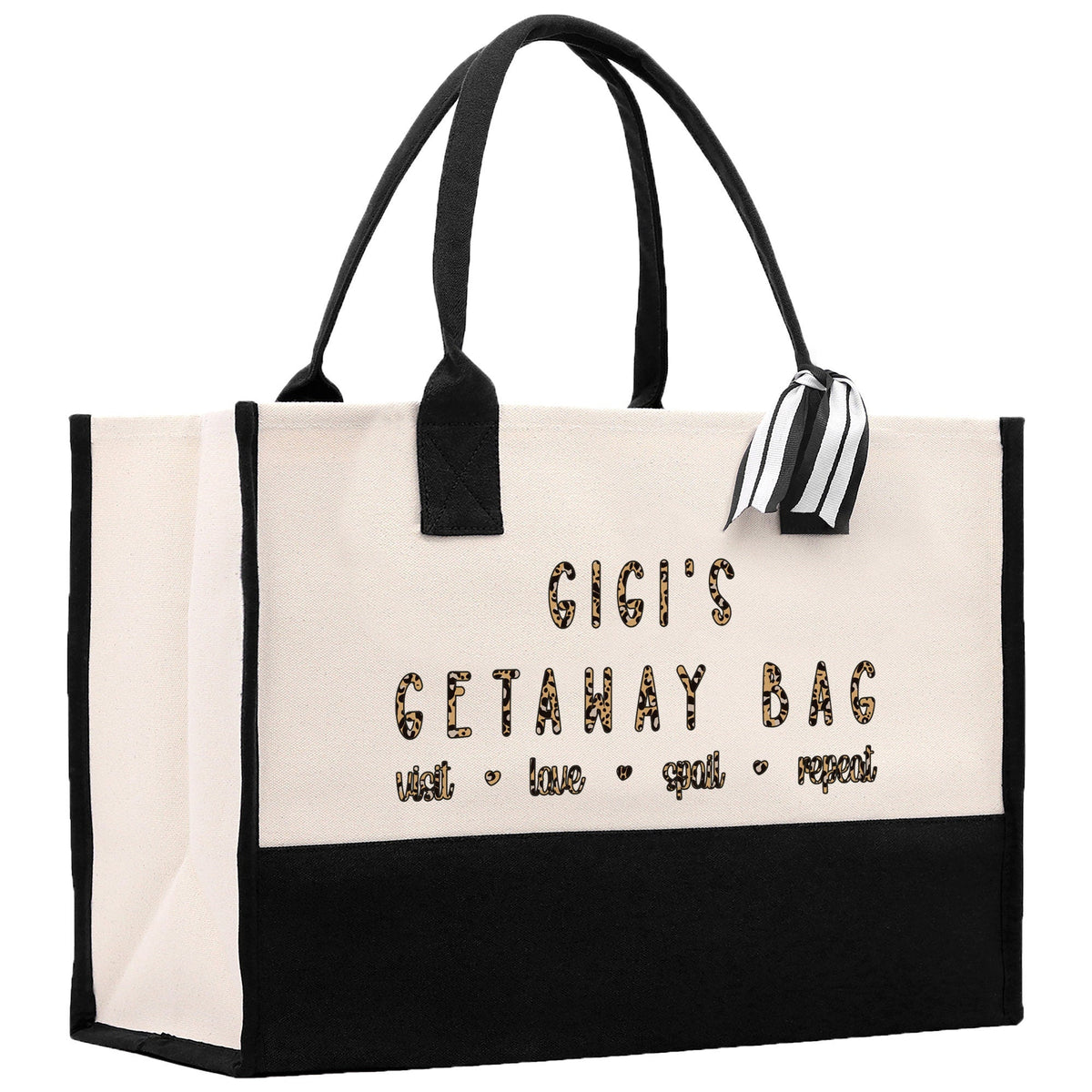 Gigi's Getaway Bag Leopard Grandma Tote Bag Nana Bag Grandma Gift Bag Shopping Bag Mothers Day Gift Live Love Spoil Bag Grandma Beach Bag