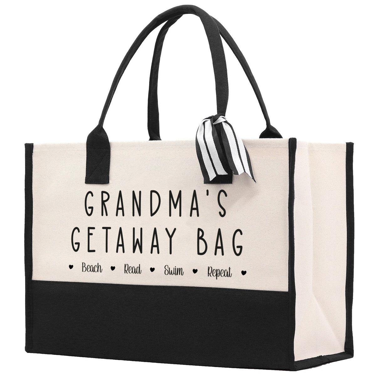 Grandma's Getaway Bag Beach Read Swim Repeat Cotton Canvas Tote Bag Nana Bag Grandma Gift Bag Shopping Bag Mothers Day Gift