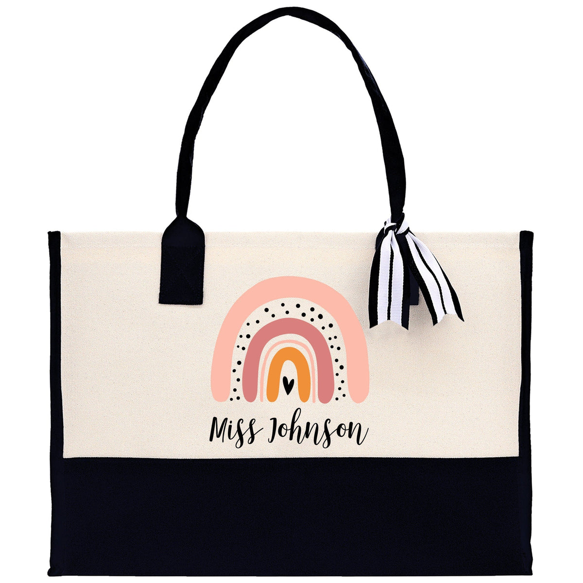 Personalized Teacher Cotton Canvas Tote Bag Gift for Teachers Teacher Life Tote Custom Teacher Appreciation Gift Bag Teacher Name Bag