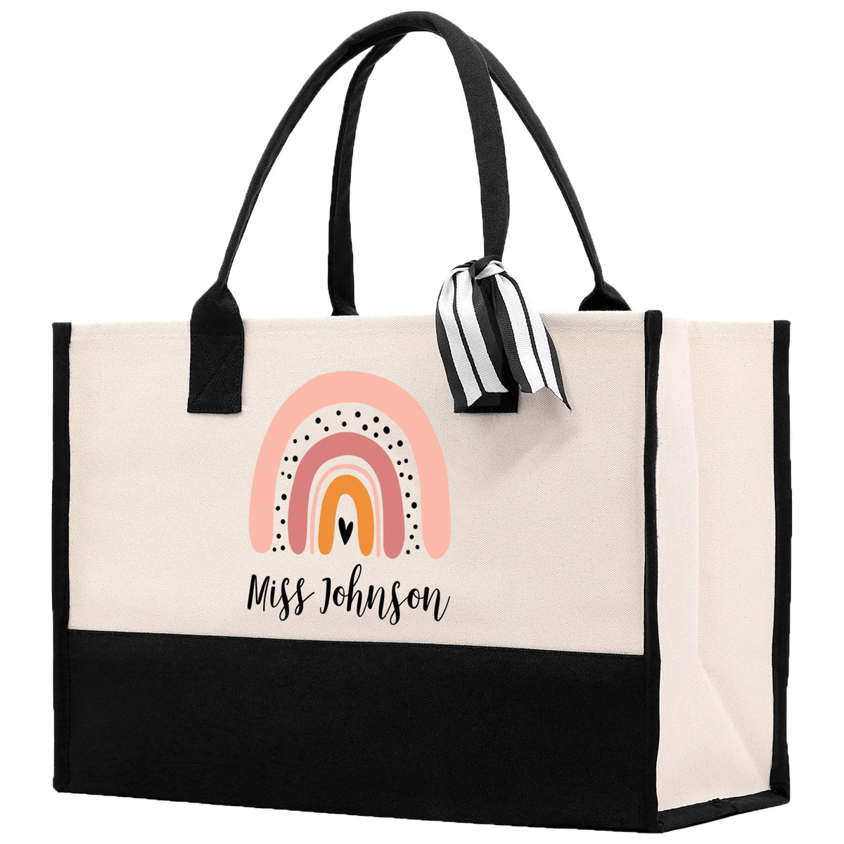 Personalized Teacher Cotton Canvas Tote Bag Gift for Teachers Teacher Life Tote Custom Teacher Appreciation Gift Bag Teacher Name Bag