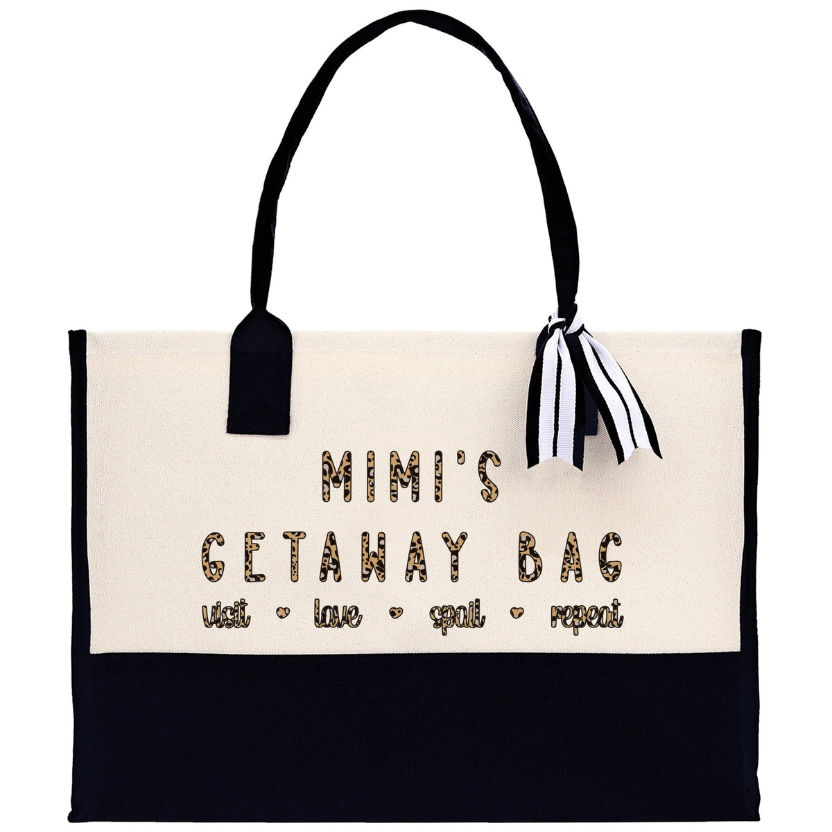 Mimi's Getaway Bag Leopard Grandma Tote Bag Nana Bag Grandma Gift Bag Shopping Bag Mothers Day Gift Live Love Spoil Bag Grandma Bag