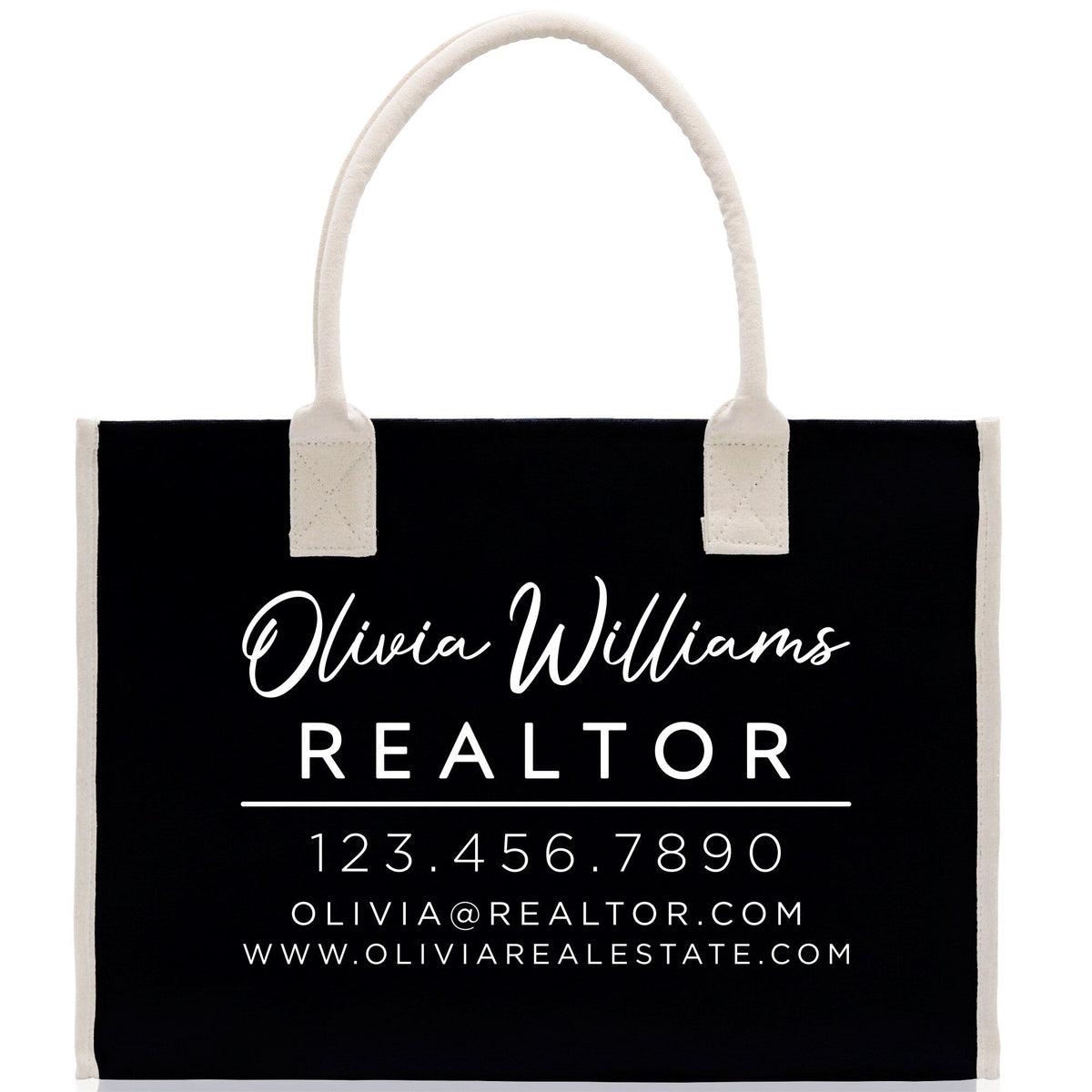 Realtor Tote Bag Personalized Business Tote Bag Custom Real Estate Agent Gift Bulk Business Logo Realtor Swag Real Estate Tote Bag