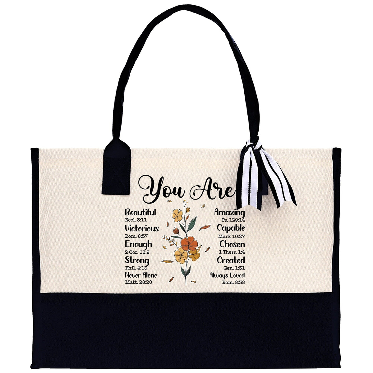 You Are Beautiful Bible Verses Religious Cotton Canvas Tote Religious Tote Bag for Women Bible Verse Canvas Tote Bag Religious Church Gifts