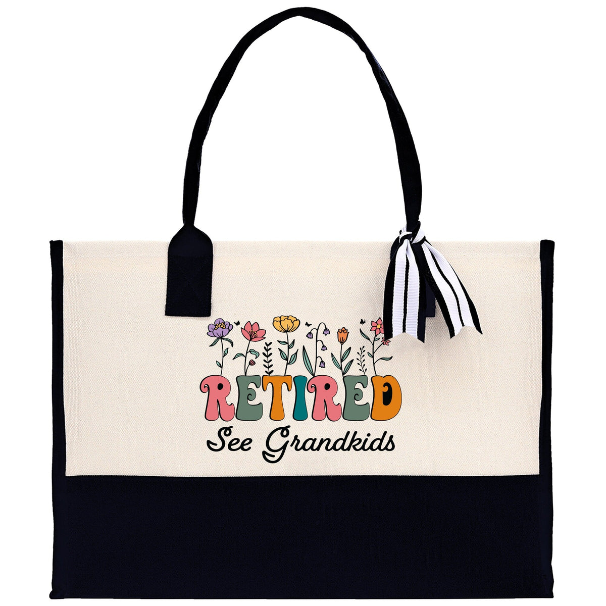 Retirement Cotton Canvas Tote Bag Retire Bag Retirement Party Bag Retired Woman Gift Grandma Gift Est 2024 Retirement Funny Bag