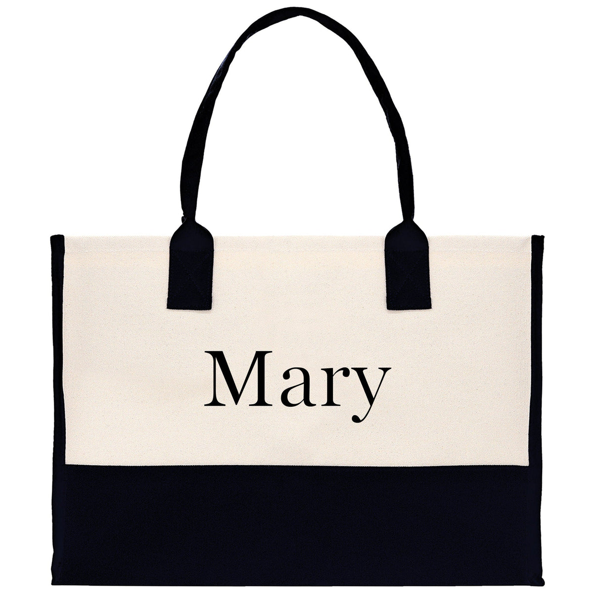 Monogram and Personalized Name Cotton Canvas Tote Bag Initial Tote Bag Letter Tote Bag Birthday Gift Bag Beach Bag Custom Monogrammed Bag