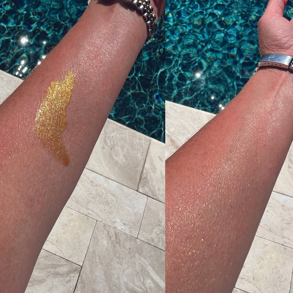 Organic Shimmer Oil – Instant glow + soft hydration with a silky, non-greasy finish