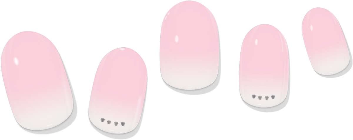 Soft Pink Gradient Embellished Gel Nail Wrap