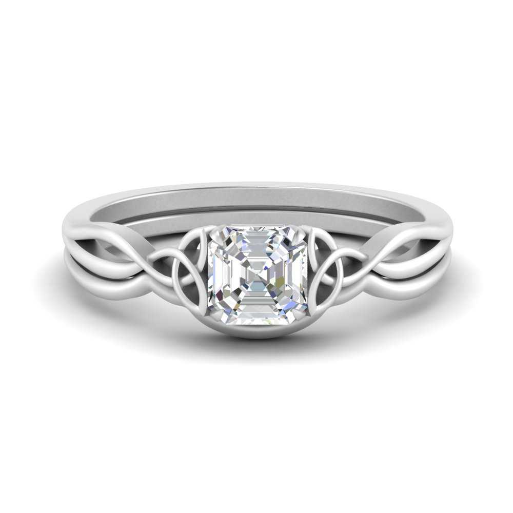 Infinity Celtic Solitaire Wedding Set