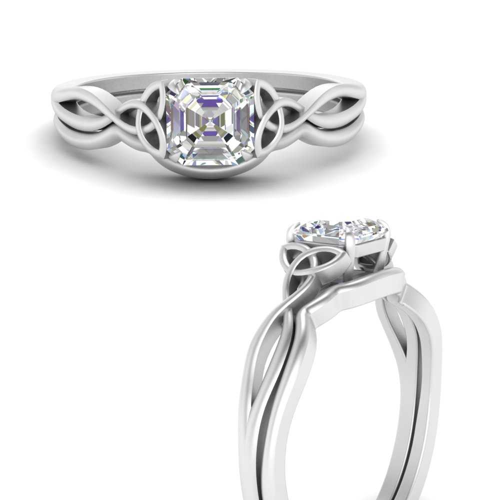 Infinity Celtic Solitaire Wedding Set