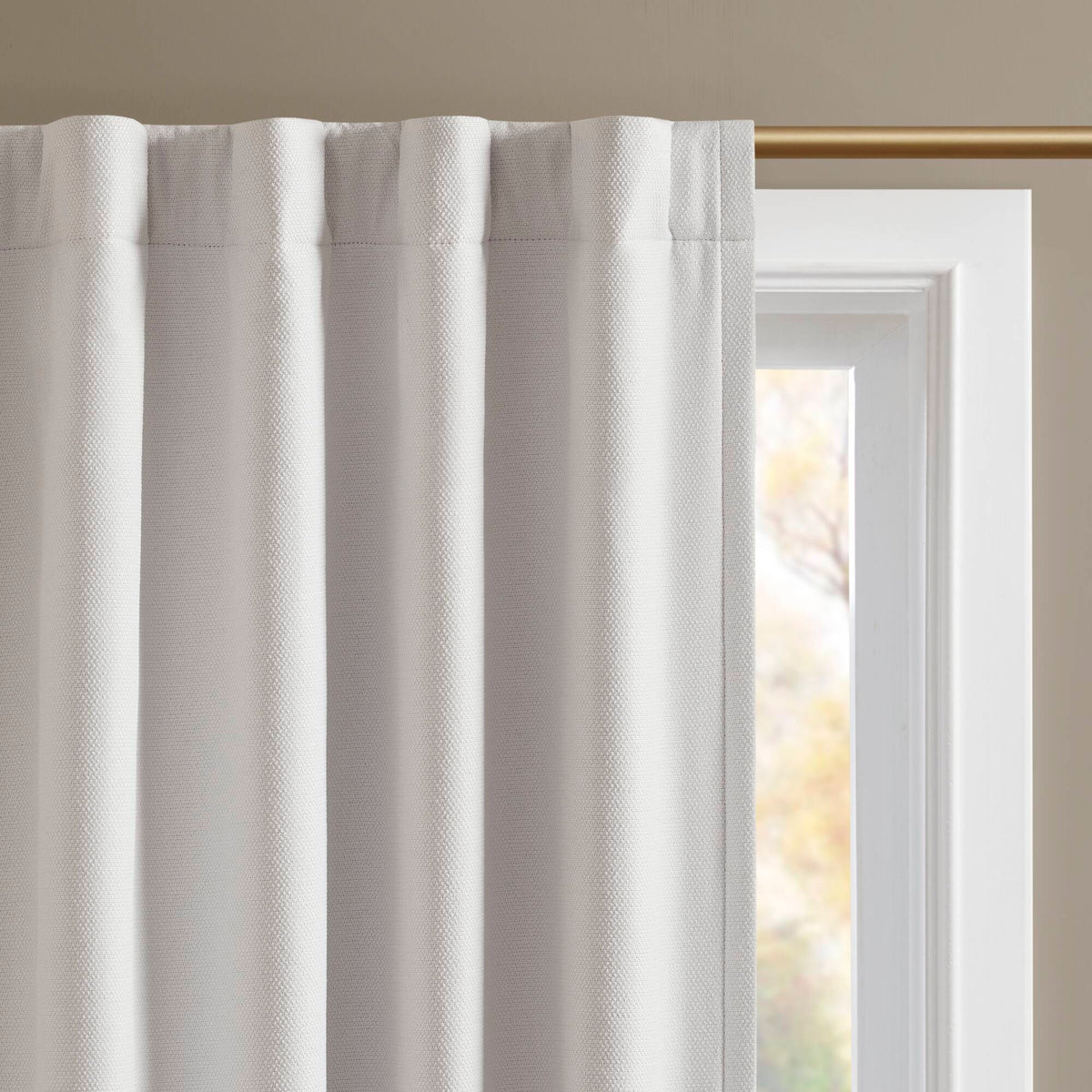 Sound Blocking Total Blackout Curtain Panel Pair - White 52" x 84" (Set of 2)