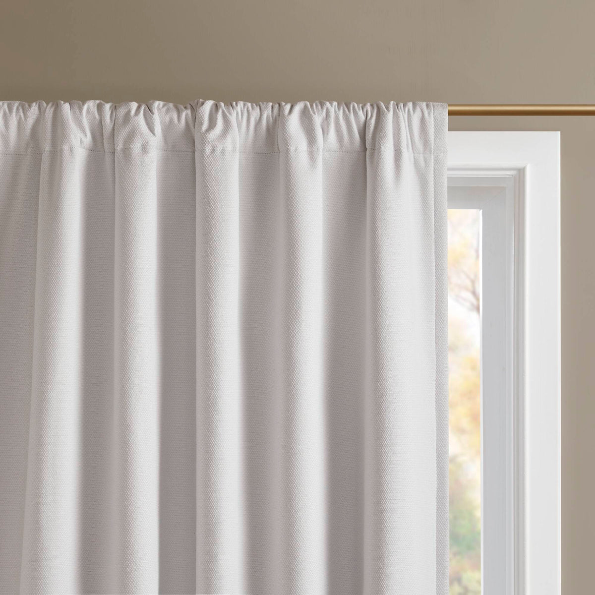 Sound Blocking Total Blackout Curtain Panel Pair - White 52" x 84" (Set of 2)