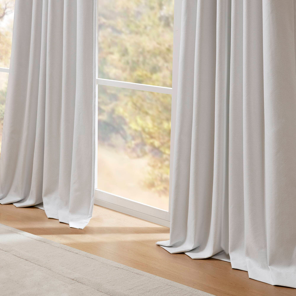 Sound Blocking Total Blackout Curtain Panel Pair - White 52" x 84" (Set of 2)