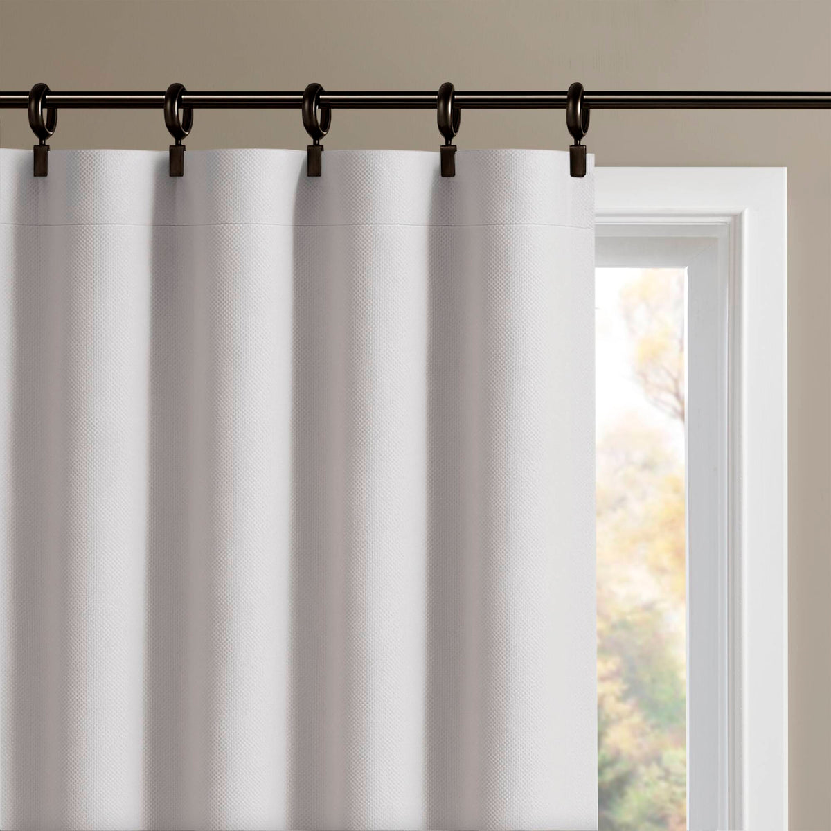 Sound Blocking Total Blackout Curtain Panel Pair - White 52" x 84" (Set of 2)