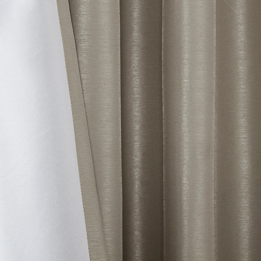 Twist Tab Total Blackout Window Curtain Panel with Thermal Insulation - Pewter
